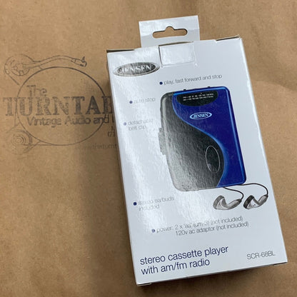 Jensen SCR-68BL Portable Cassette Player & Radio