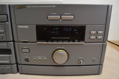 Denon D-1250 Mini Shelf Stereo System * 50W RMS * Remote * Manual