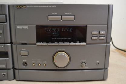 Denon D-1250 Mini Shelf Stereo System * 50W RMS * Remote * Manual