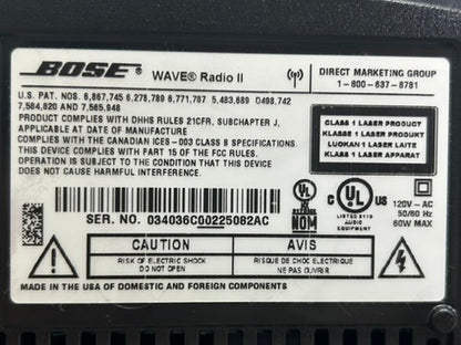 Bose Wave Radio II White *REMOTE*