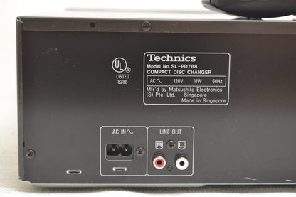 Technics SL-PD788 CD Carousel 5 Discs * Remote * Fully Serviced * New Belts
