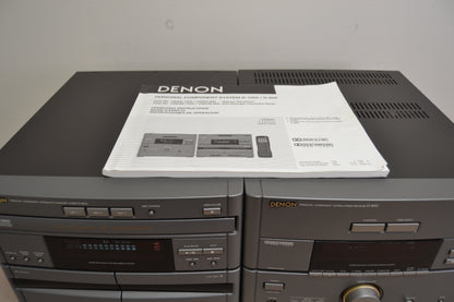 Denon D-1250 Mini Shelf Stereo System * 50W RMS * Remote * Manual
