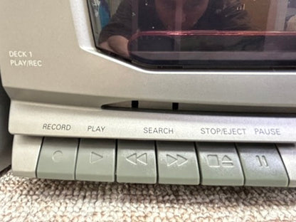 Philips AZ2765 Portable Boombox * CD-Radio-Double Cassette * Fully Serviced * New Belts