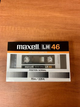 1982 Maxell Low Noise Blank Cassette 46mins