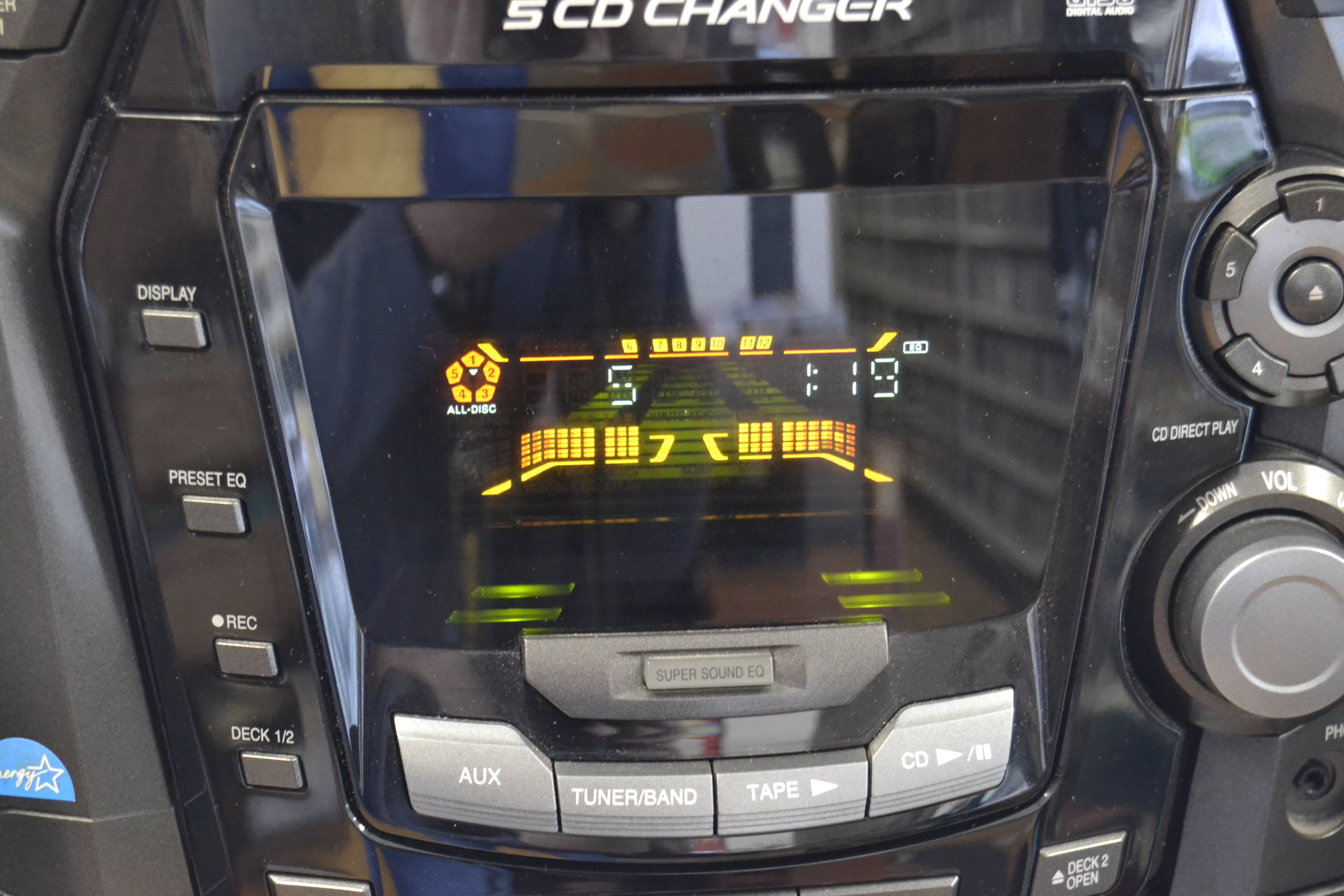 PANASONIC SA-AK300 5 CD Changer/AM/F Radio /Dual Cassette Stereo