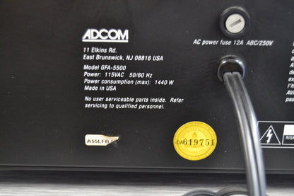 Adcom GFA 5500 Stereo Power Amplifier