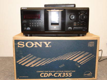 Sony CDP-CX355 CD Carousel 300 Discs * Remote * Box