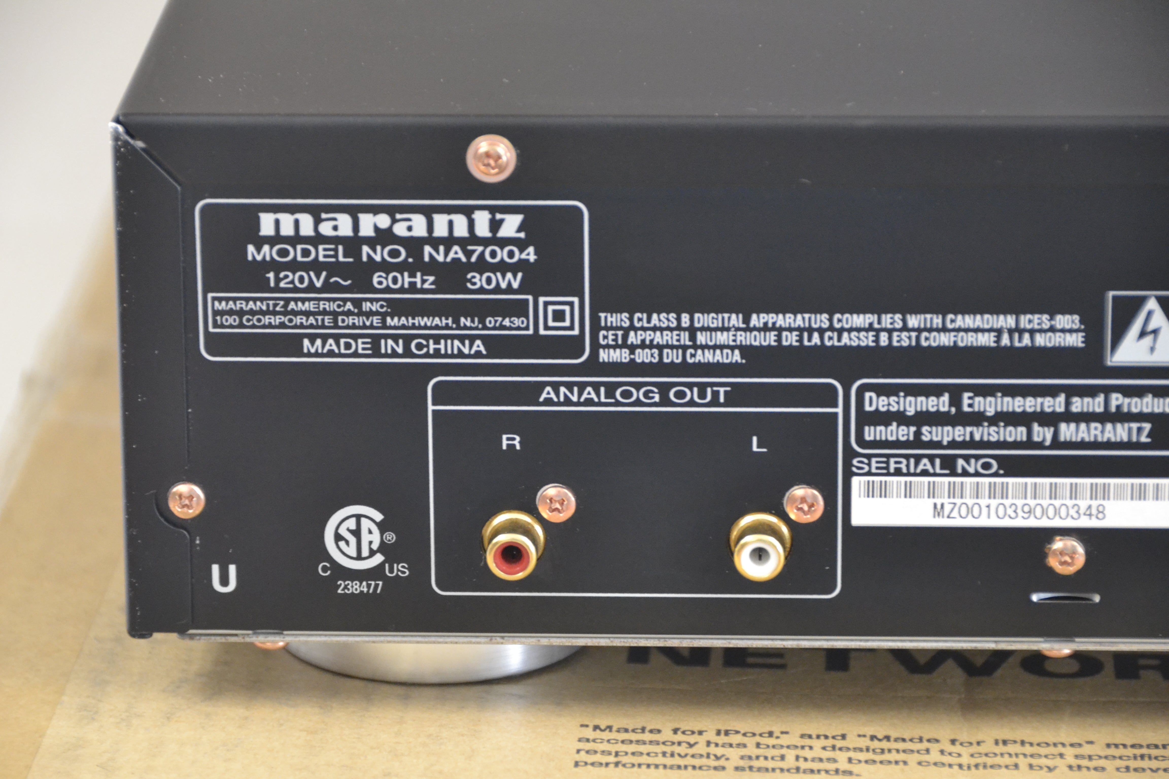 Marantz NA7004 Network audio player/USB DAC * Box – The Turntable