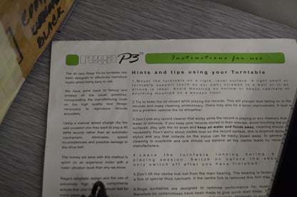 Rega P2 Turntable * Rega RB220 Tone Arm * Groove Tracer Subplatter * Upgraded Steel Counterweight and Stub