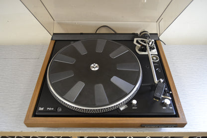 Dual 704 Direct Drive Turntable with Shure M95E Cartridge & Good OEM Shure Stylus