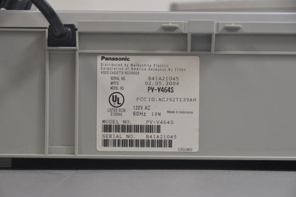 Panasonic PV-V464S VHS Video Cassette Recorder HiFi Stereo * Remote