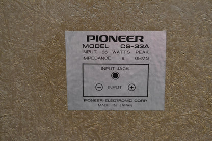 Pioneer CS-33A Speakers