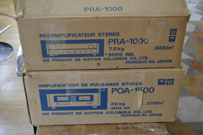 Denon Combo - PRA-1000 Preamplifier - POA-1500 Power Amplifier 150W RMS