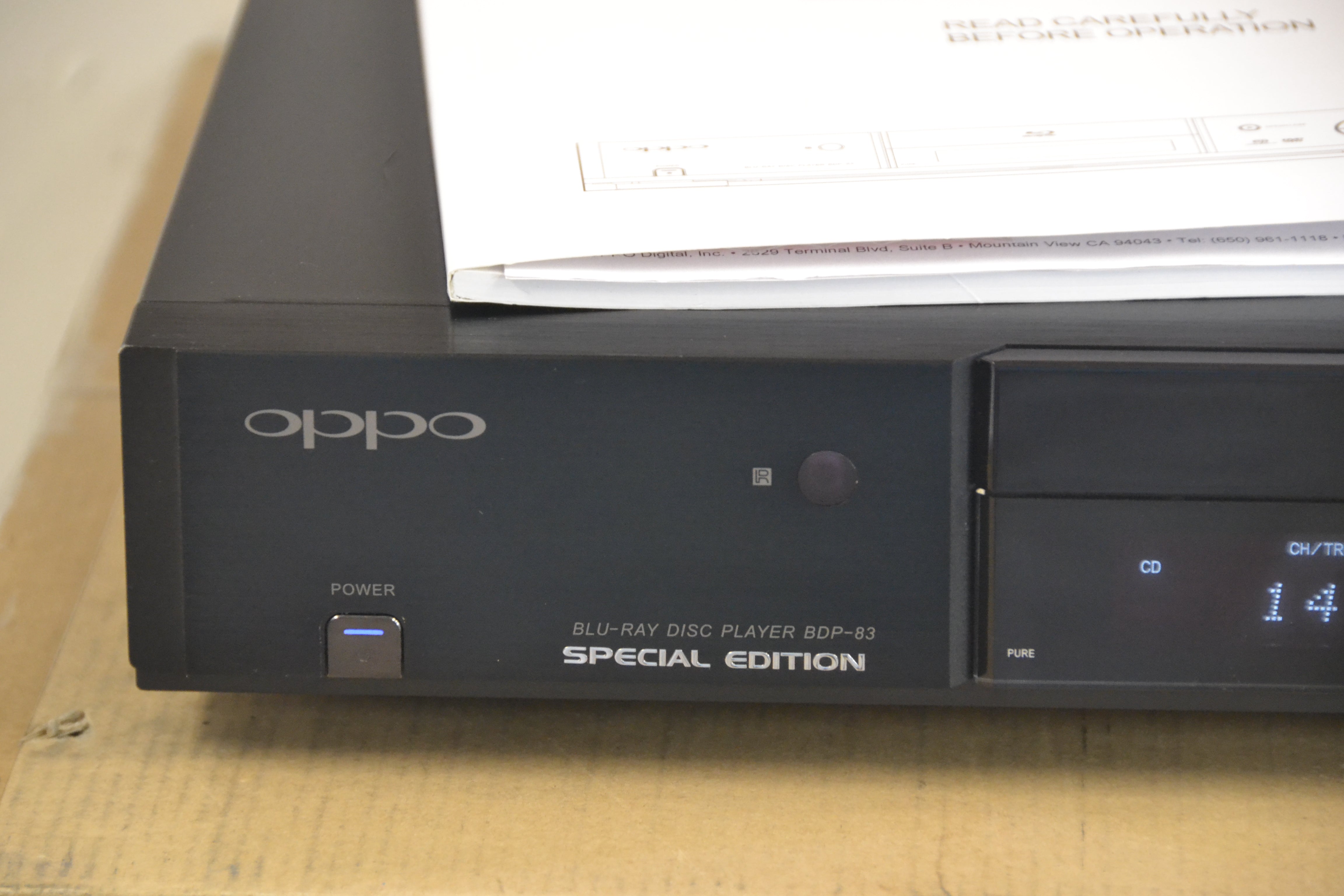 Oppo BDP-83SE BluRay SACD Player * Remote * Box * Manual Oppo BDP-83SE BluRay SACD Player * Remote * Box * Manual