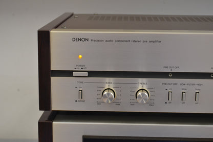 Denon Combo - PRA-1000 Preamplifier - POA-1500 Power Amplifier 150W RMS