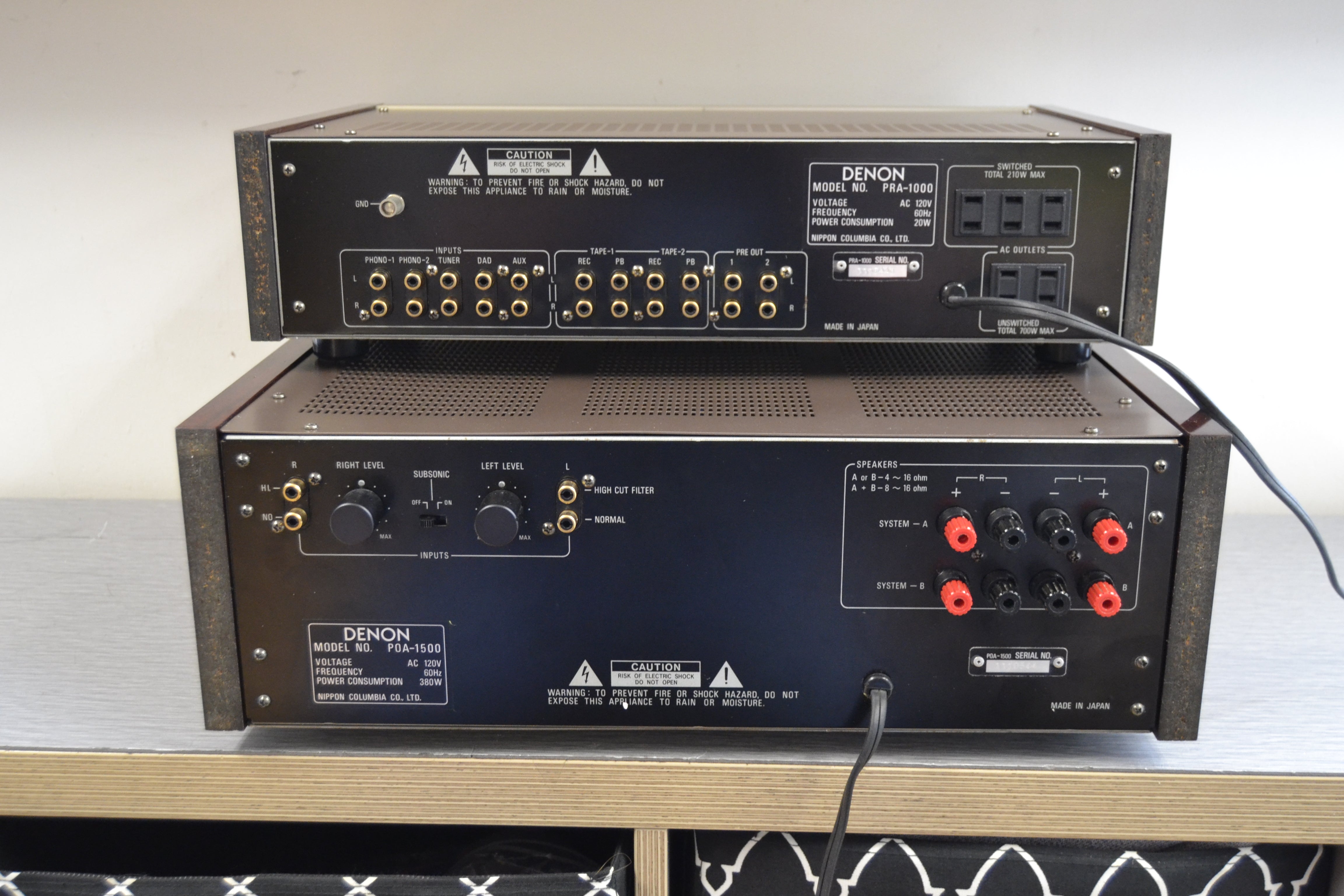 Denon Combo - PRA-1000 Preamplifier - POA-1500 Power Amplifier
