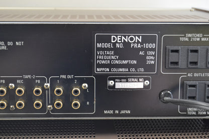 Denon Combo - PRA-1000 Preamplifier - POA-1500 Power Amplifier 150W RMS