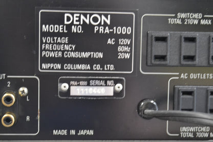 Denon Combo - PRA-1000 Preamplifier - POA-1500 Power Amplifier 150W RMS