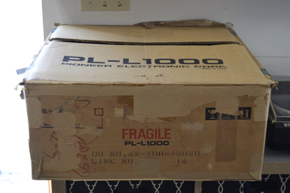 Pioneer PL-1000 Linear Tracking Turntable - Audio Technica AT90 - Original Box