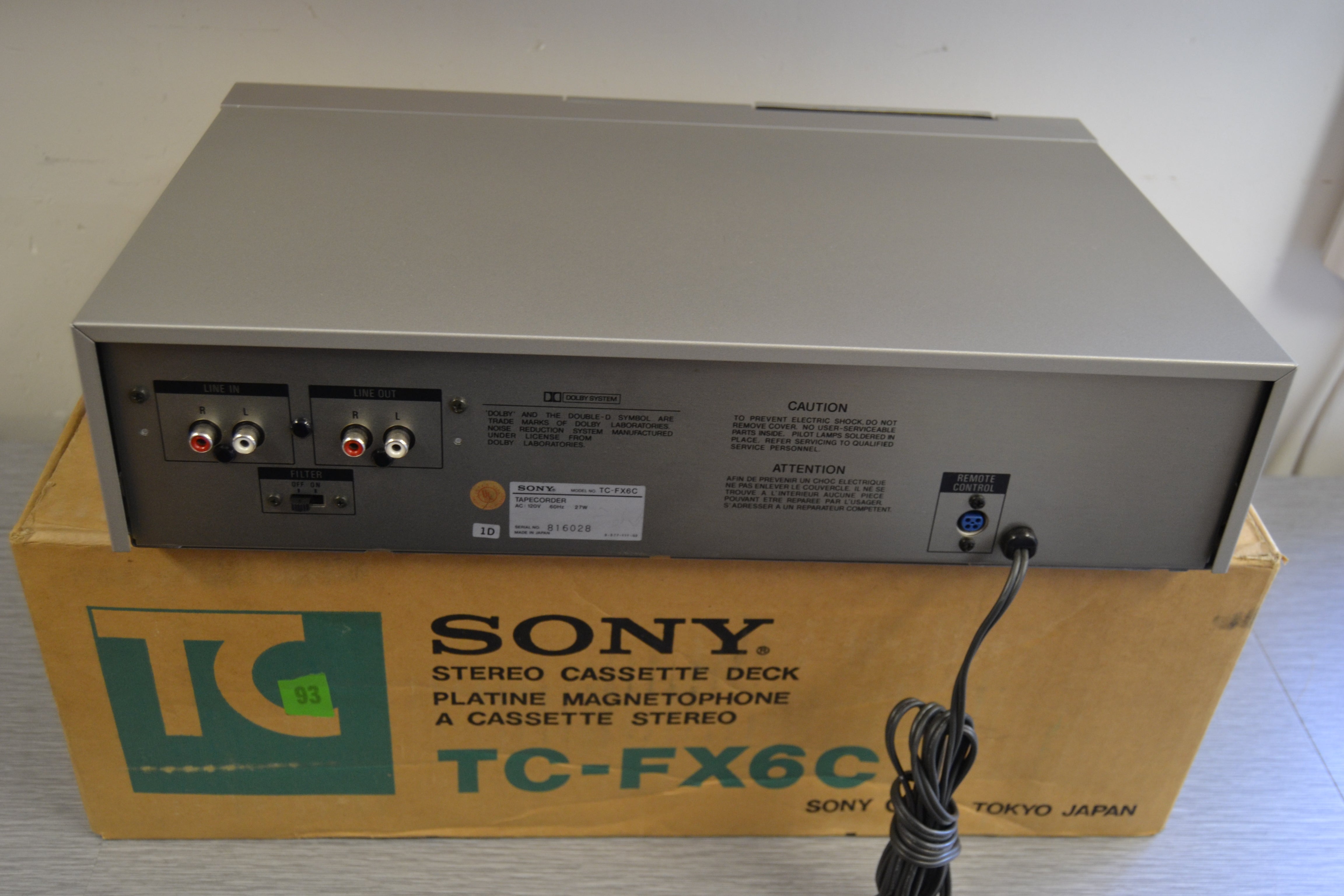 Sony TC-FX6C Single Cassette Deck * Original Box * – The Turntable