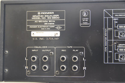 Pioneer SG-9800 Graphic Equalizer