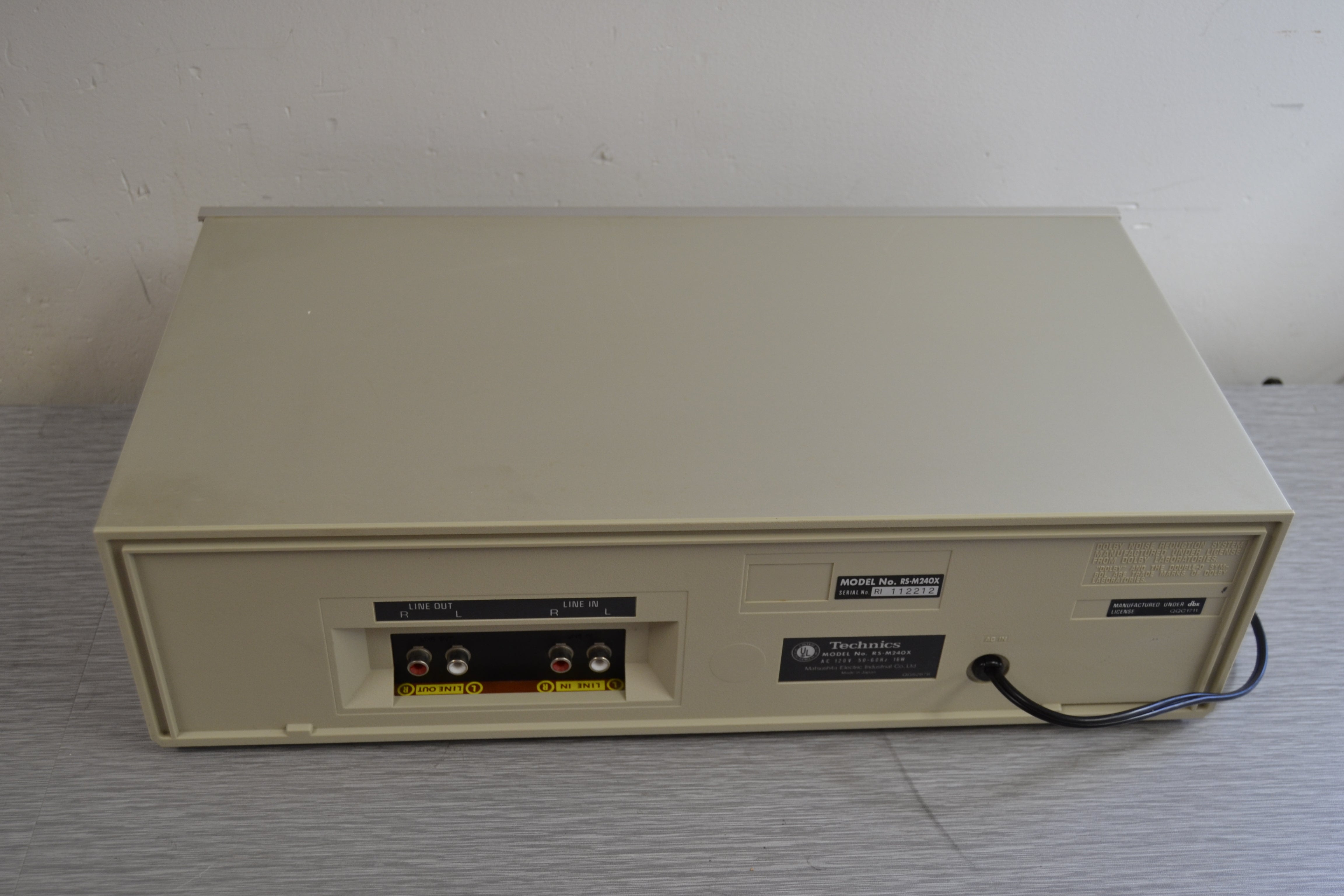 Technics RS-M240X Single Cassette Deck * DBX – The Turntable Store