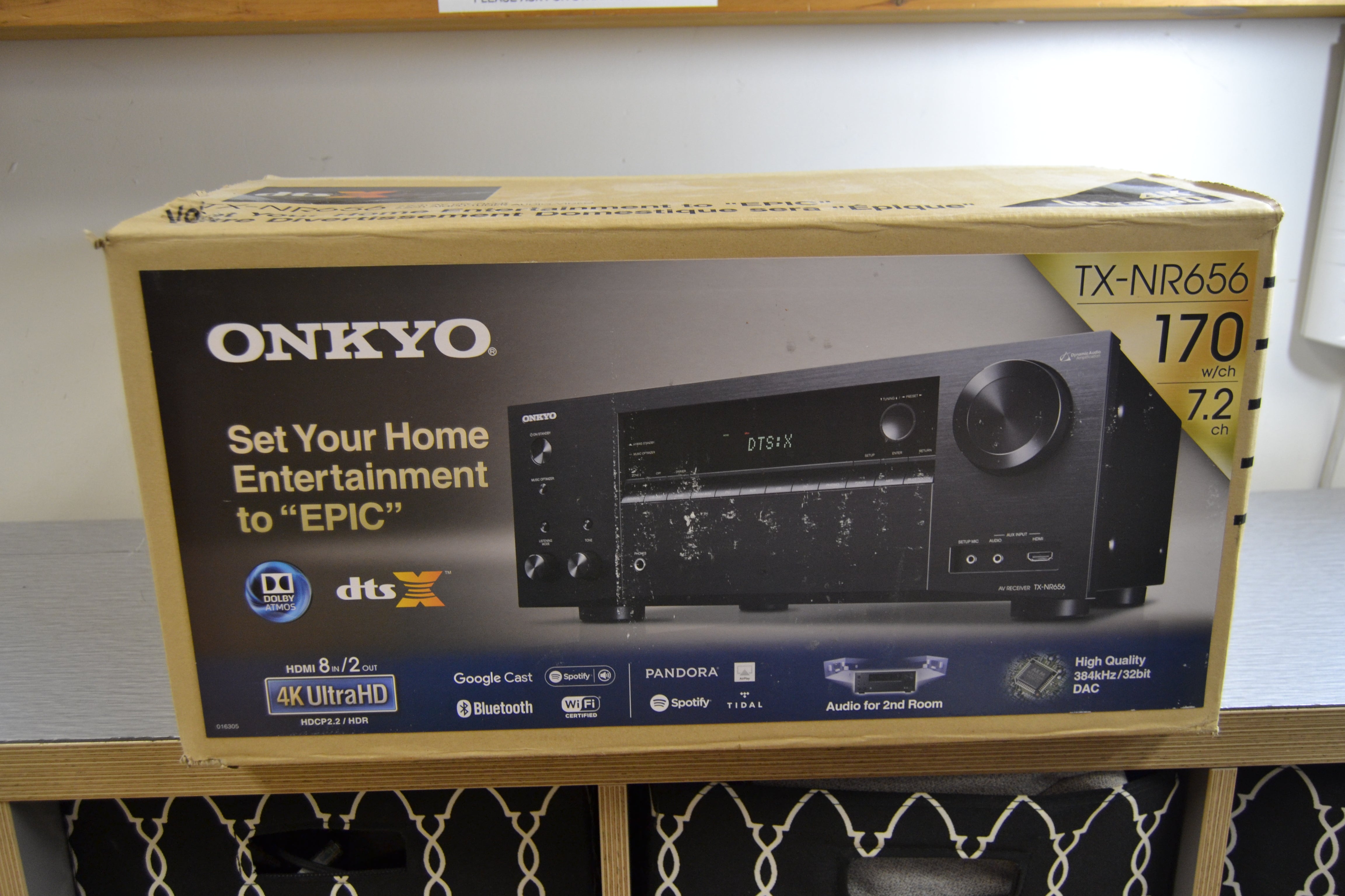 Onkyo TX-NR656 Stereo Receiver * 4k * Bluetooth * Remote * Box