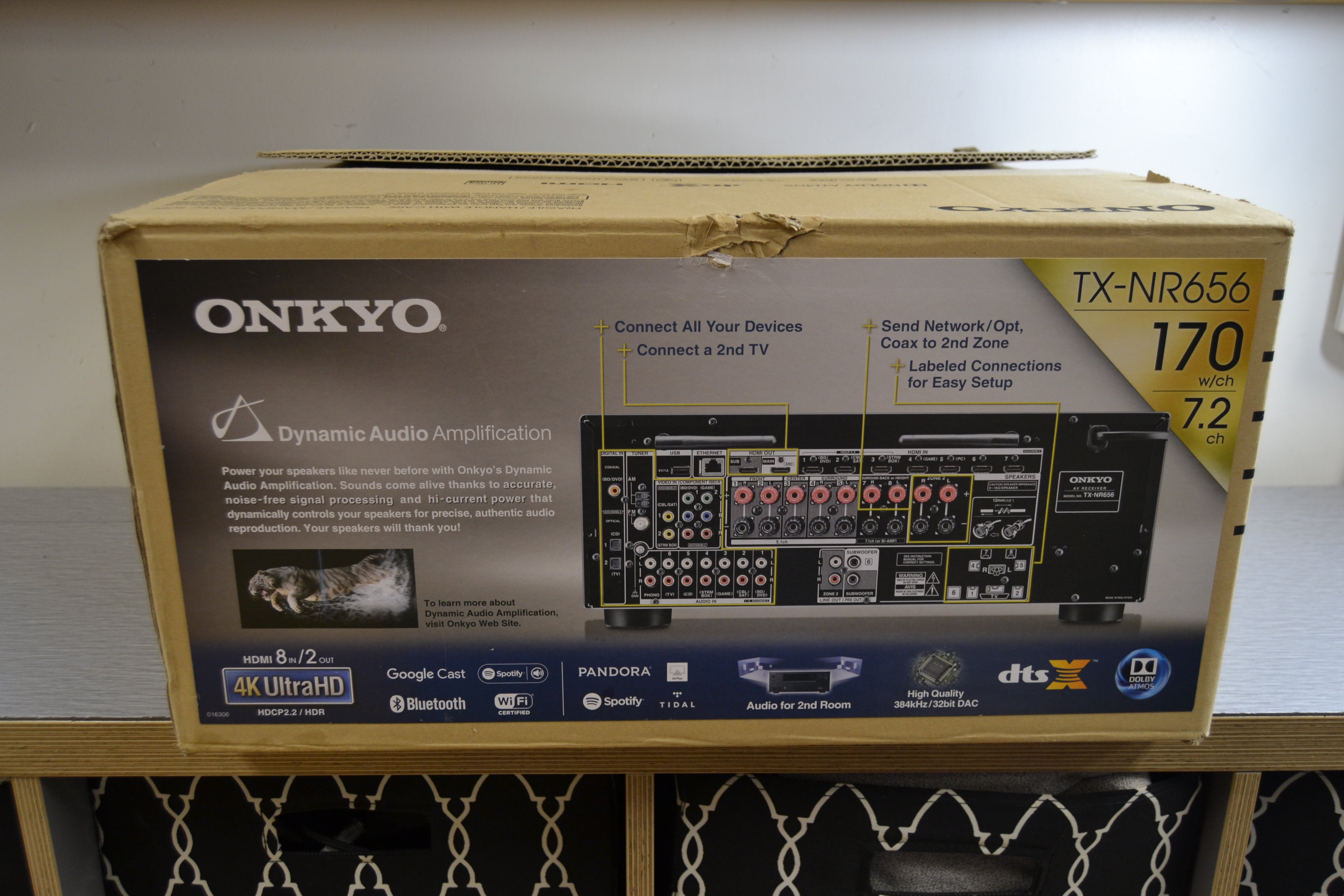 Onkyo TX-NR656 Stereo Receiver * 4k * Bluetooth * Remote * Box