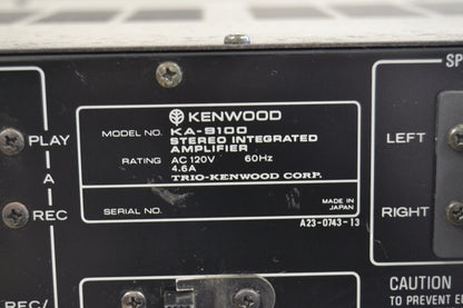Kenwood KA-9100 Stereo Integrated Amplifier * 90W RMS * 1977