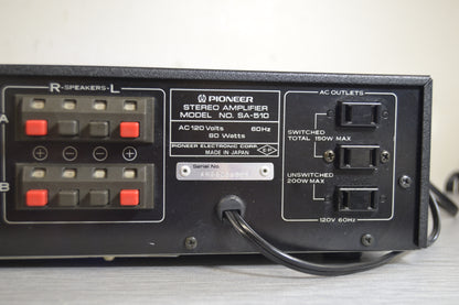 Pioneer SA-510 Integrated Amplifier * 33W RMS * 1980