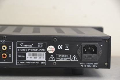 Vincent SA-31 Hybrid Stereo Preamplifier (2003-18)