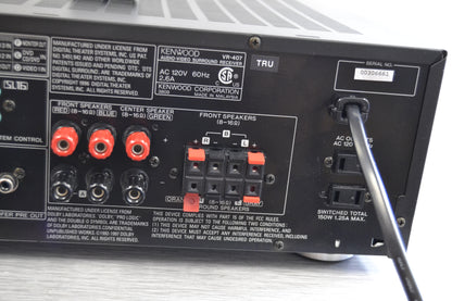 Kenwood VR-407 Stereo Receiver * 100W RMS * Remote Control
