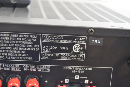 Kenwood VR-407 Stereo Receiver * 100W RMS * Remote Control