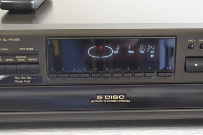 Technics SL-P9066 CD Carousel 5 Discs * Remote Control * 1994