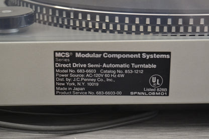 MCS 6603 Direct Drive Turntable * NEW Audio Technica Cartridge