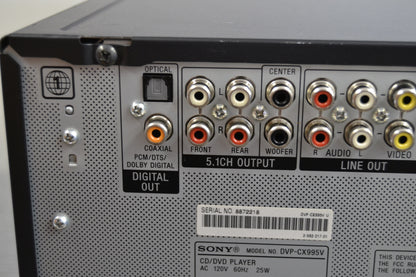Sony DVP-CX995V DVD/CD/SACD Carousel 400 Discs * Remote