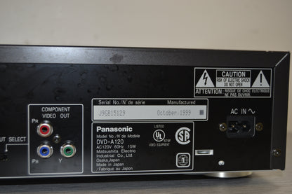 Panasonic DVD-A120 DVD/CD Player * Remote