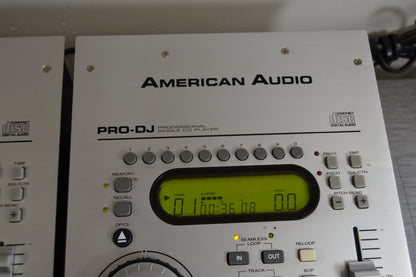 Set of 2 American Audio PRO DJ Single CD Players