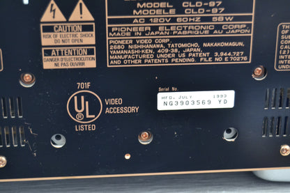Pioneer ELITE CLD-97  Laserdisc Player * Remote * Manual * Box