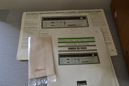 Sansui QR-6500 Stereo Quad Receiver * Owner and Service Manual * Accessories * Original Box