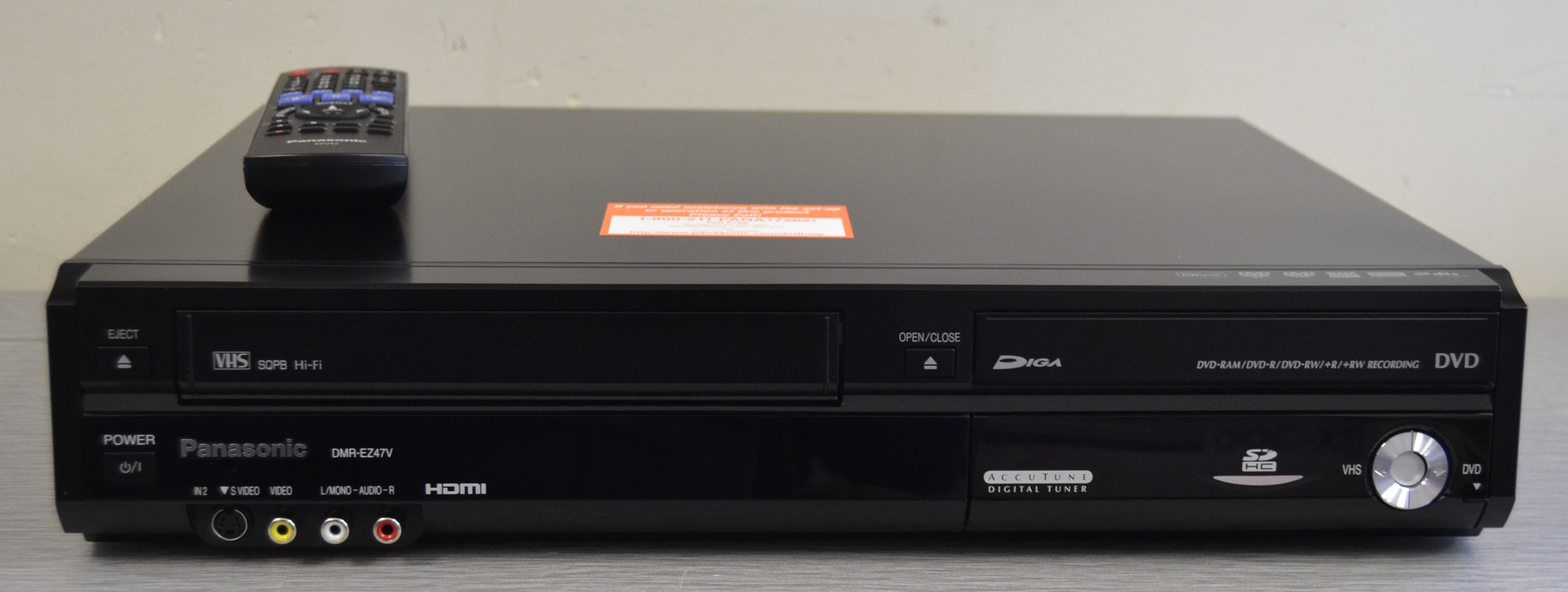 Panasonic DMR-EZ47V VHS/DVD Recorder Combo * Remote Control – The