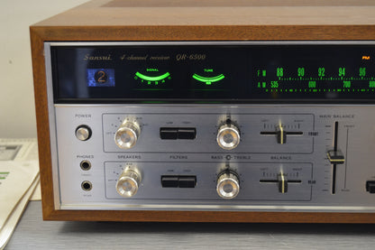 Sansui QR-6500 Stereo Quad Receiver * Owner and Service Manual * Accessories * Original Box