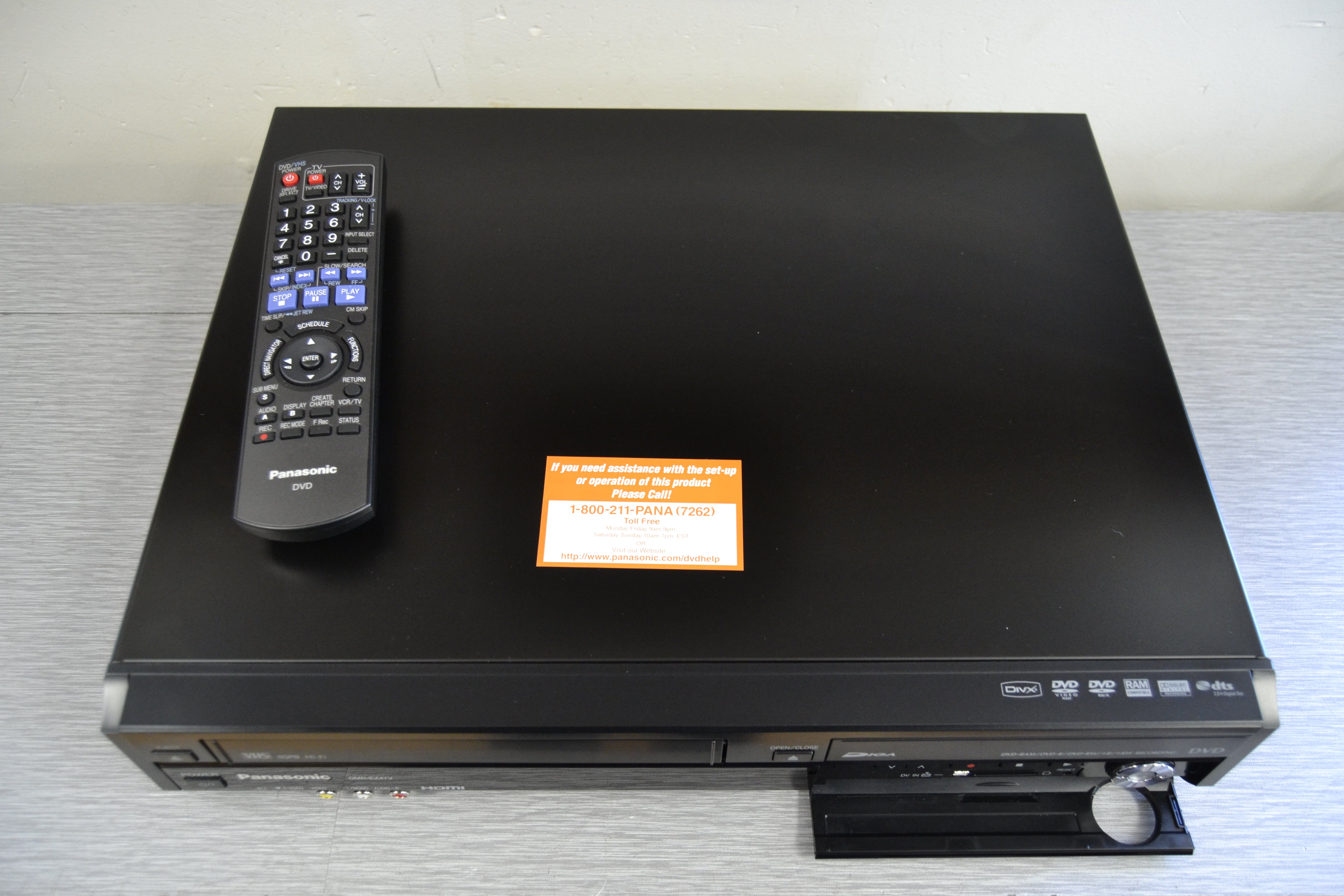 Panasonic DMR-EZ47V VHS/DVD Recorder Combo * Remote Control – The