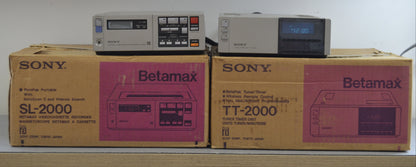Sony SL-2000 Betamax Portable Recorder - TT-2000 Tuner * Boxes