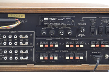 Sansui QR-6500 Stereo Quad Receiver * Owner and Service Manual * Accessories * Original Box