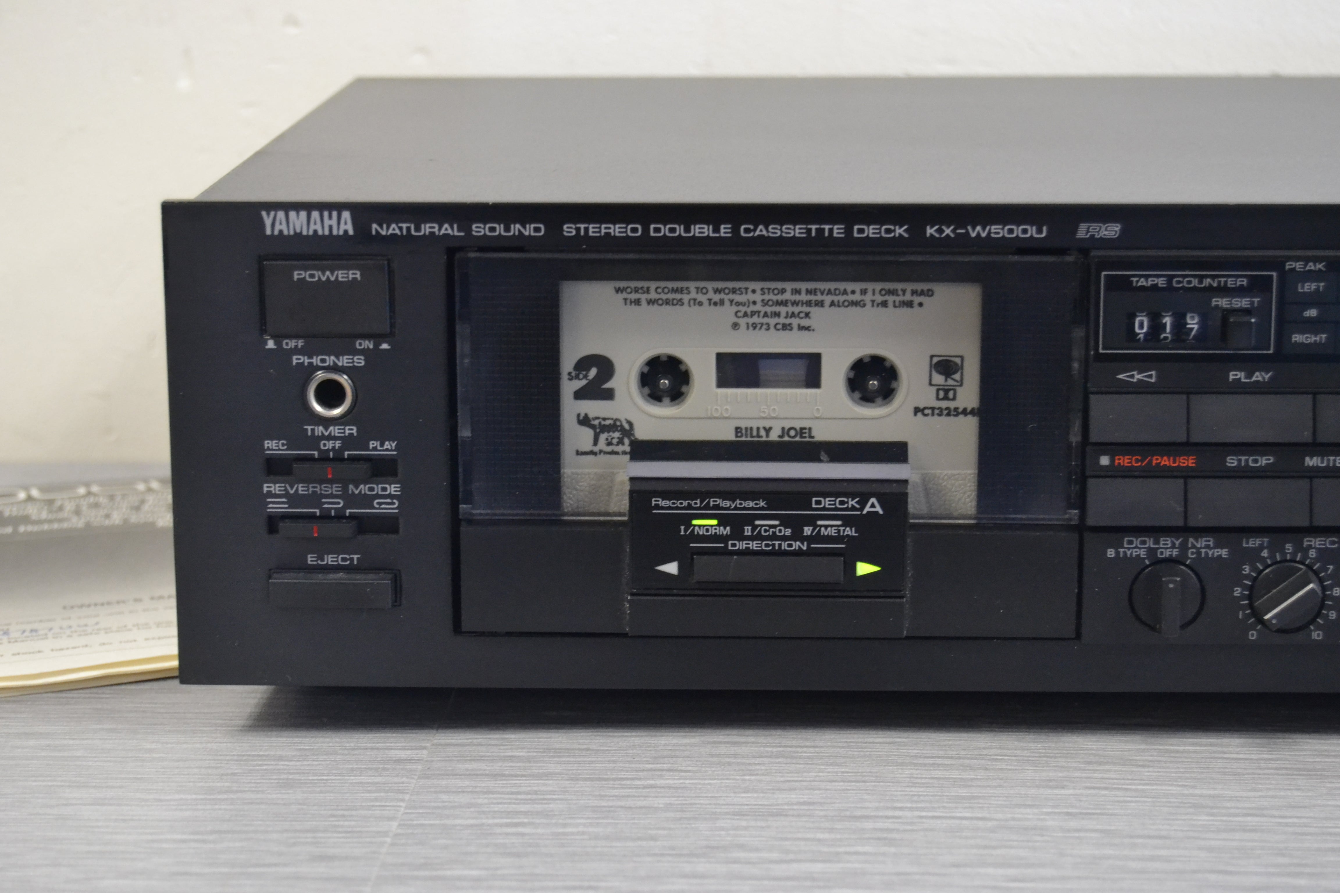 Yamaha KX-W500U Double Cassette Deck - Manual – The Turntable Store