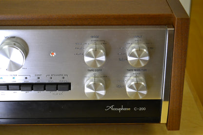 1975 Accuphase C200 Preamplifier - P300 Power Amplifier - T100 Tuner - New Hardwood Cases