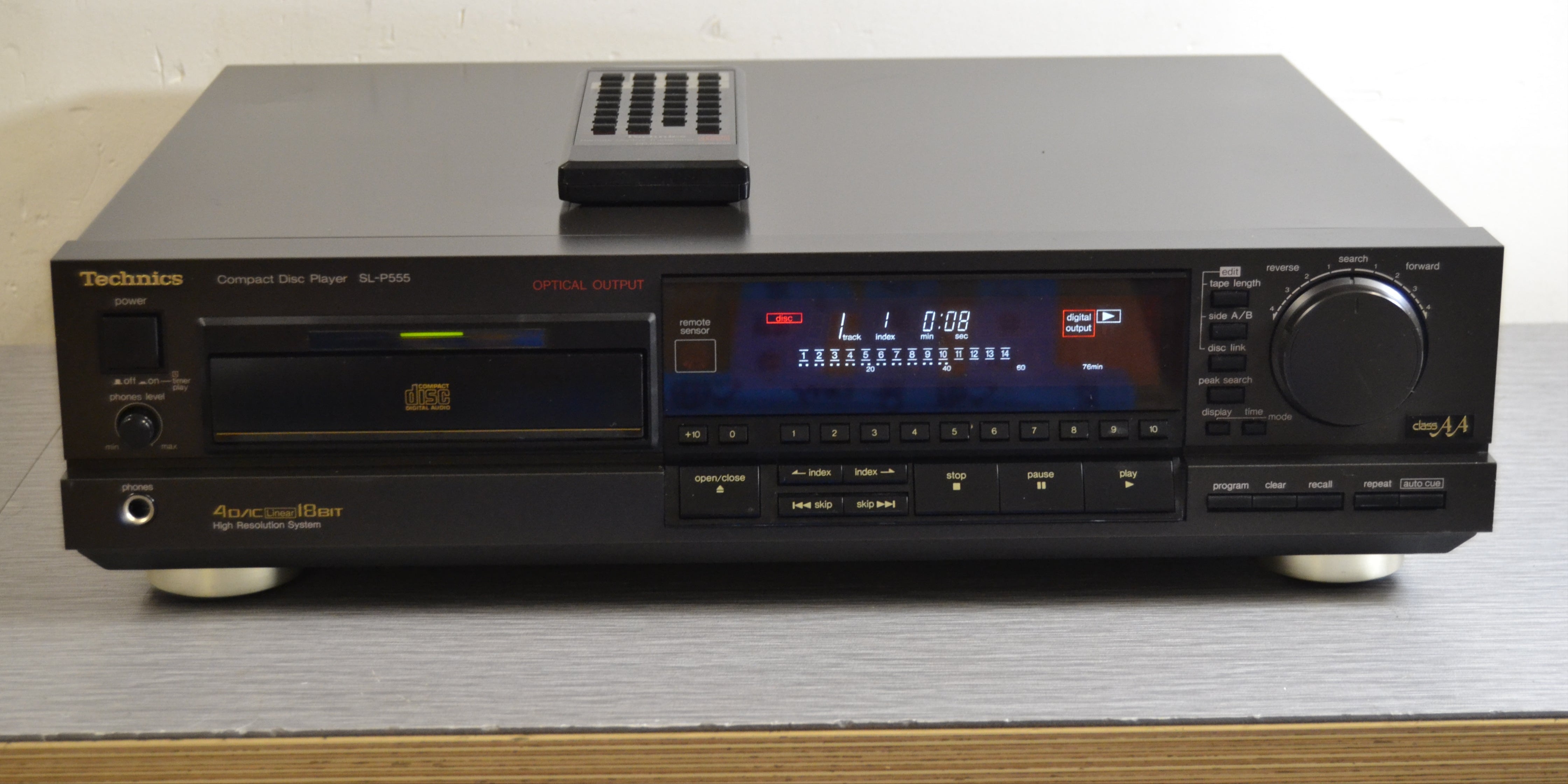 Technics SL-P555 Rare Vintage CD Player Class AA Japan Made 1988