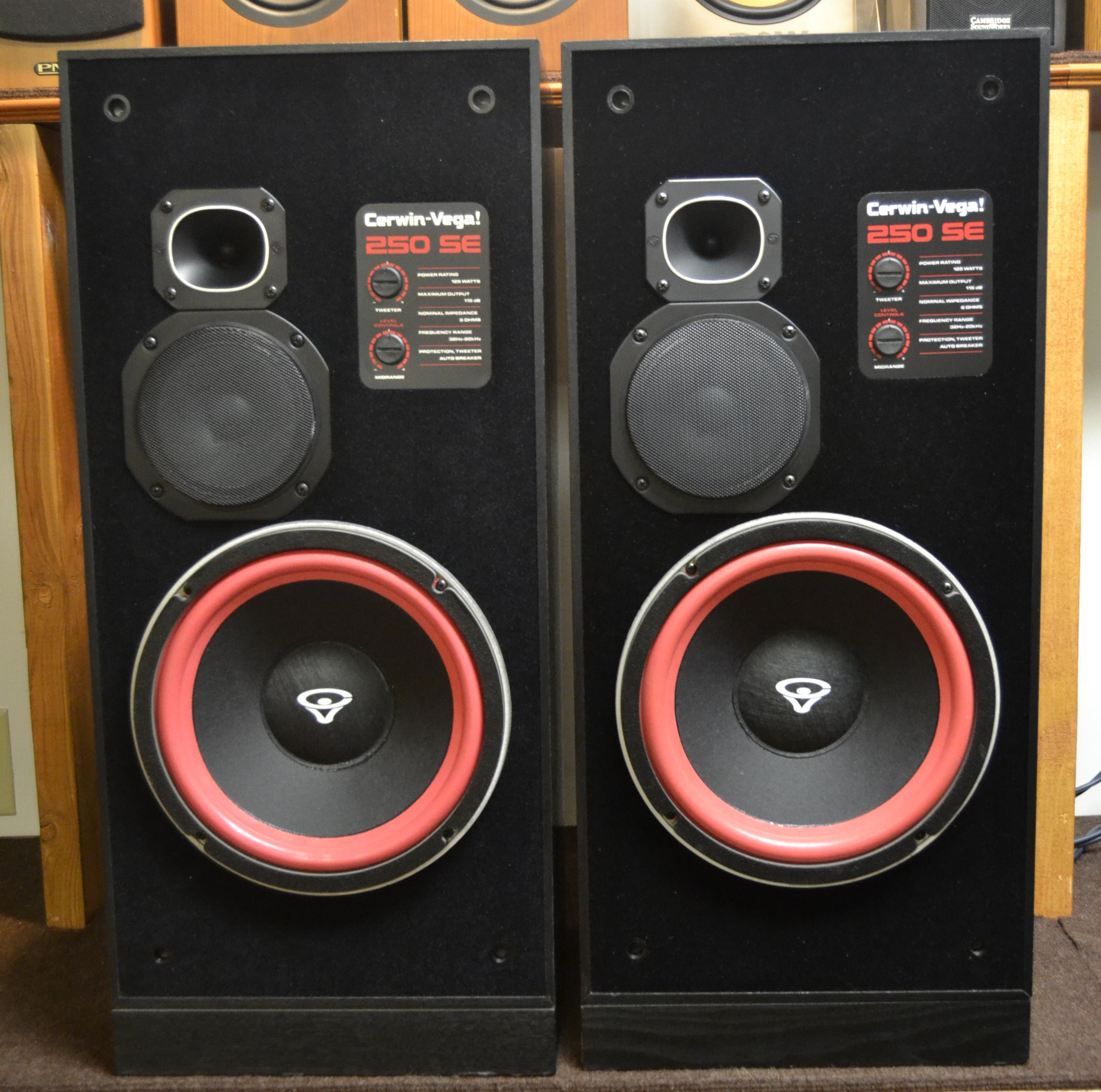 Cerwin Vega 250SE Floor Standing Speakers * NEW Woofer Foams – The