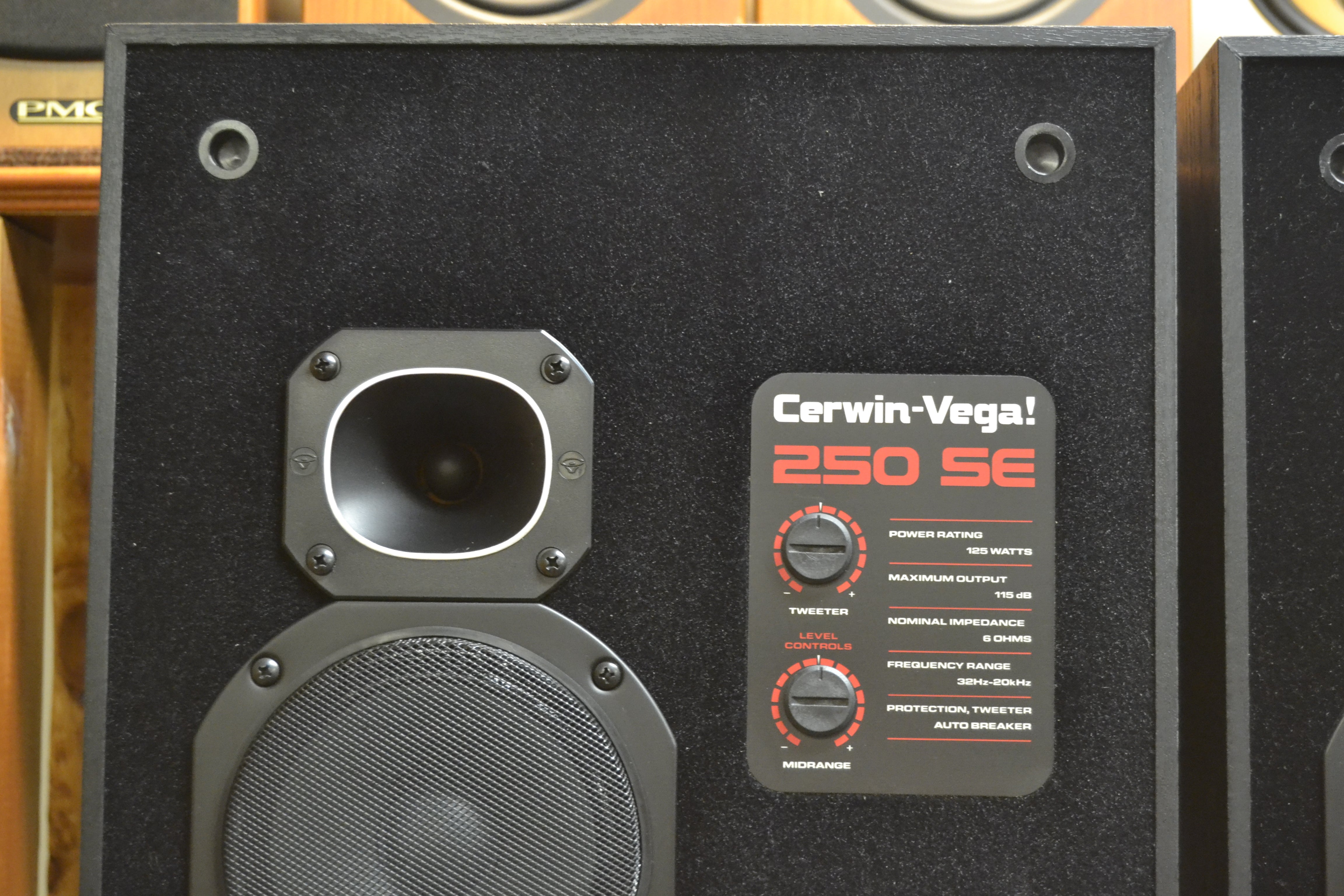Cerwin Vega 250SE Floor Standing Speakers * NEW Woofer Foams – The